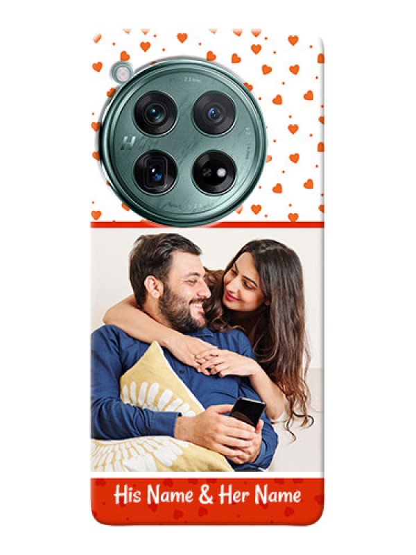 Custom OnePlus 12 5G Phone Back Covers: Orange Love Symbol Design