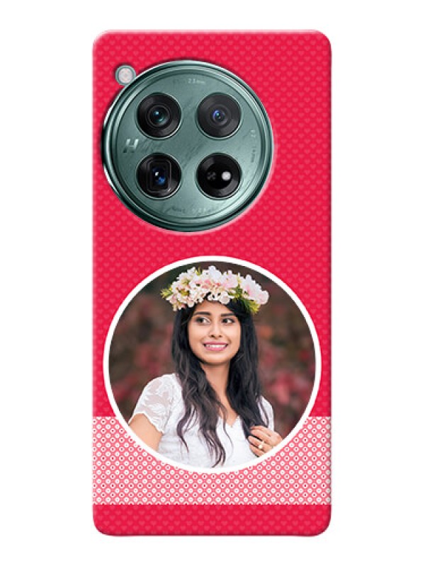 Custom OnePlus 12 5G Mobile Covers Online: Pink Pattern Design