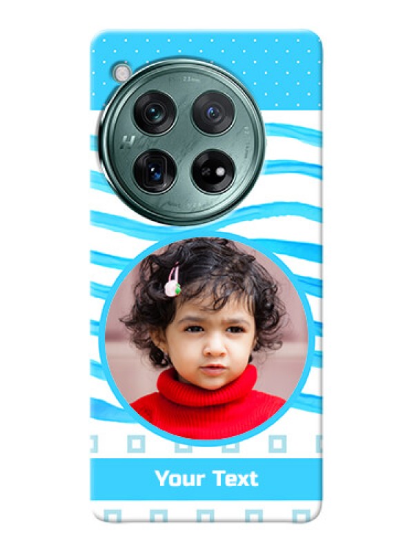 Custom OnePlus 12 5G phone back covers: Simple Blue Case Design