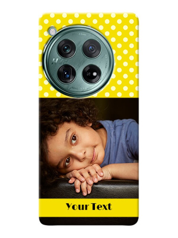 Custom OnePlus 12 5G Custom Mobile Covers: Bright Yellow Case Design