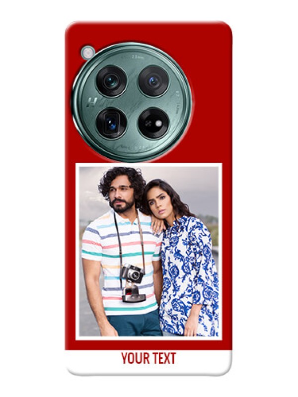 Custom OnePlus 12 5G mobile phone covers: Simple Red Color Design