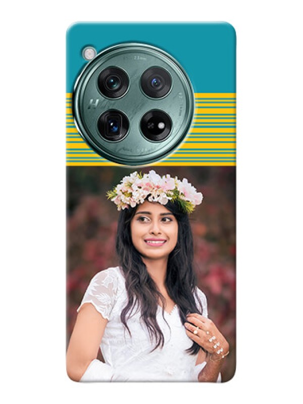 Custom OnePlus 12 5G personalized phone covers: Yellow & Blue Design