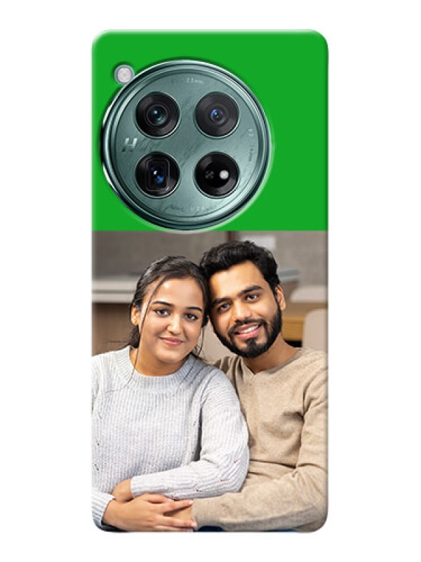 Custom OnePlus 12 5G Personalised mobile covers: Green Pattern Design