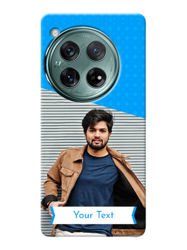 Custom OnePlus 12 5G Personalized Mobile Covers: Simple Blue Color Dotted Design