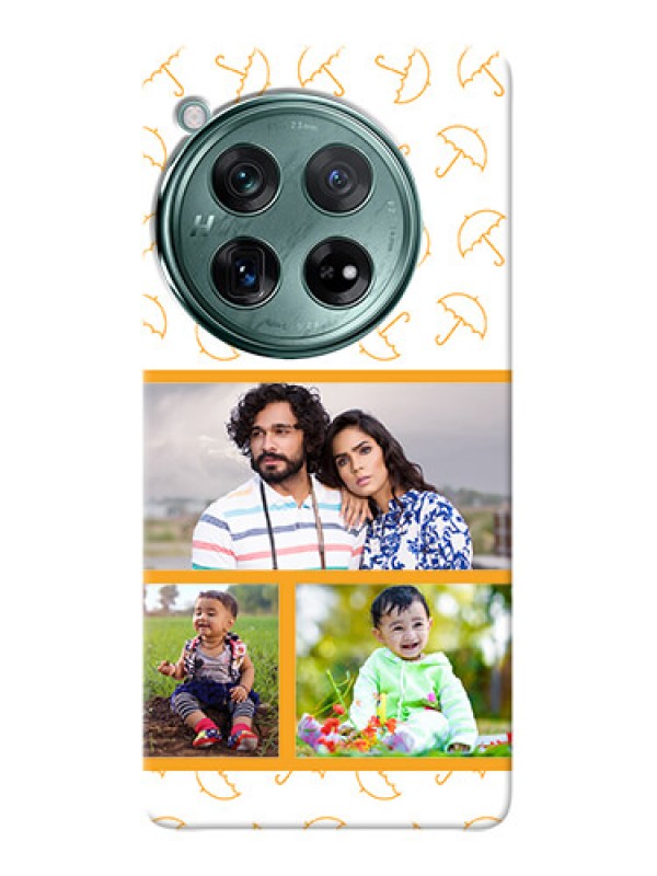 Custom OnePlus 12 5G Personalised Phone Cases: Yellow Pattern Design