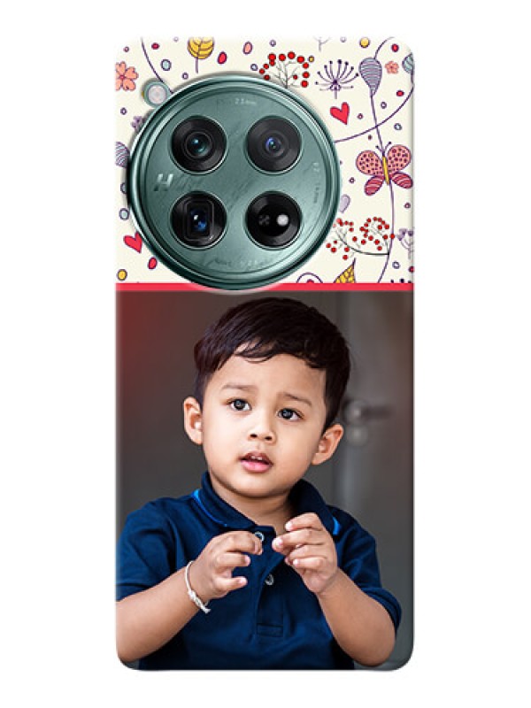 Custom OnePlus 12 5G phone back covers: Premium Floral Design