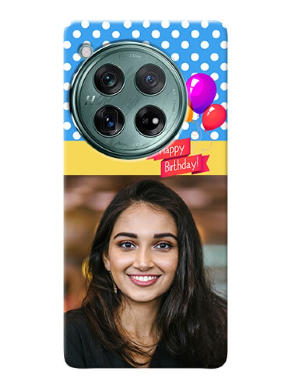 Custom OnePlus 12 5G custom mobile back covers: Happy Birthday Design