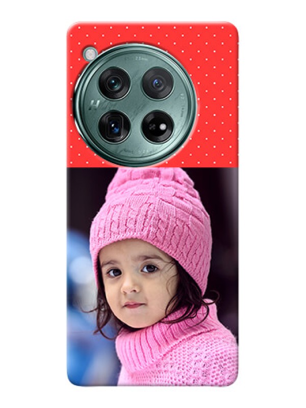 Custom OnePlus 12 5G personalised phone covers: Red Pattern Design