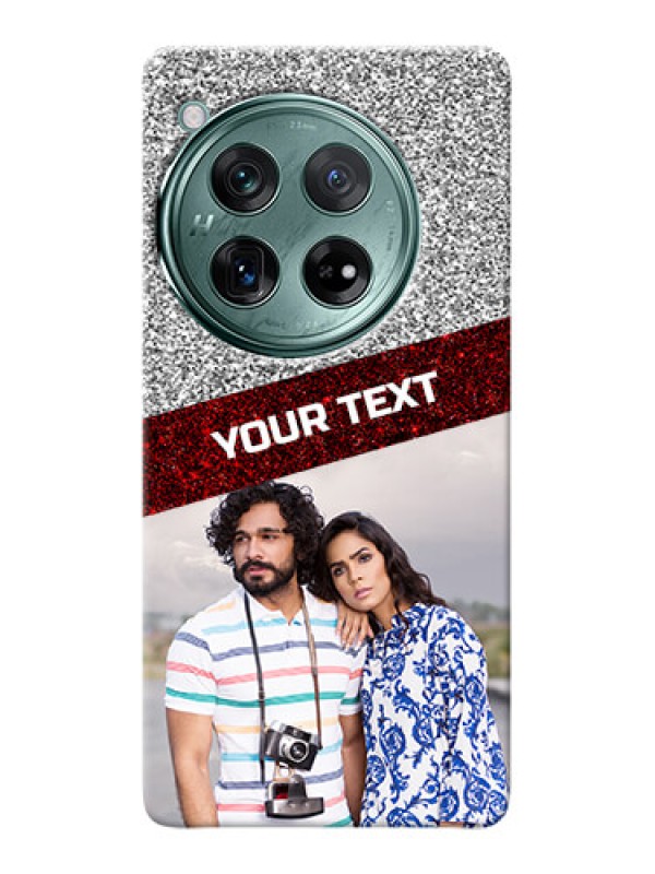 Custom OnePlus 12 5G Mobile Cases: Image Holder with Glitter Strip Design