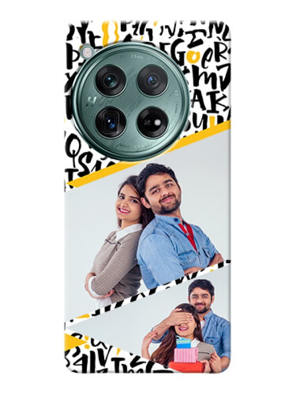 Custom OnePlus 12 5G Phone Back Covers: Letters Pattern Design