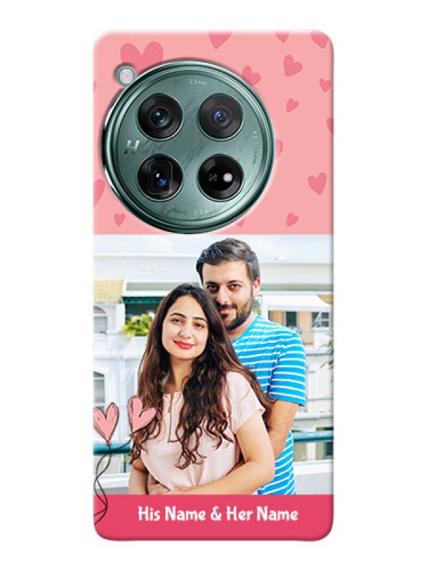 Custom OnePlus 12 5G phone back covers: Love Design Peach Color