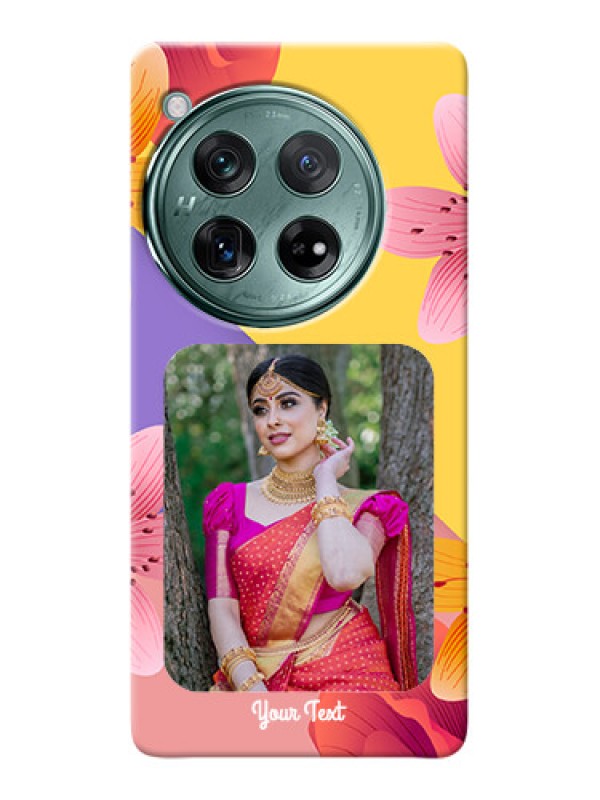 Custom OnePlus 12 5G Mobile Covers: 3 Image With Vintage Floral Design
