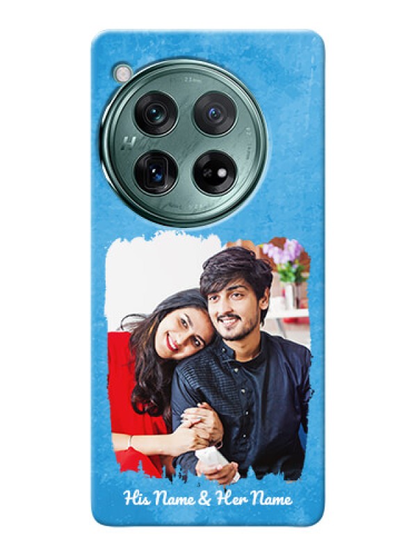 Custom OnePlus 12 5G custom mobile cases: Blue Color Vintage Design