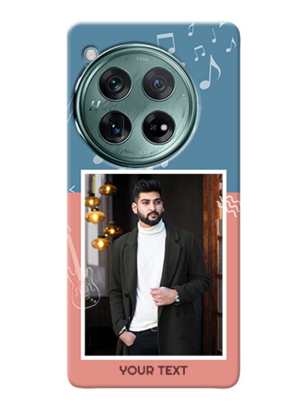 Custom OnePlus 12 5G Phone Back Covers with Color Musical Note Design