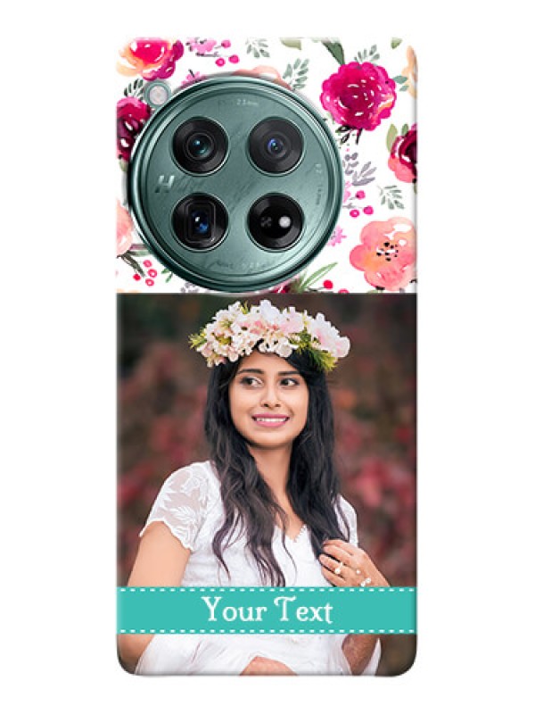 Custom OnePlus 12 5G Personalized Mobile Cases: Watercolor Floral Design