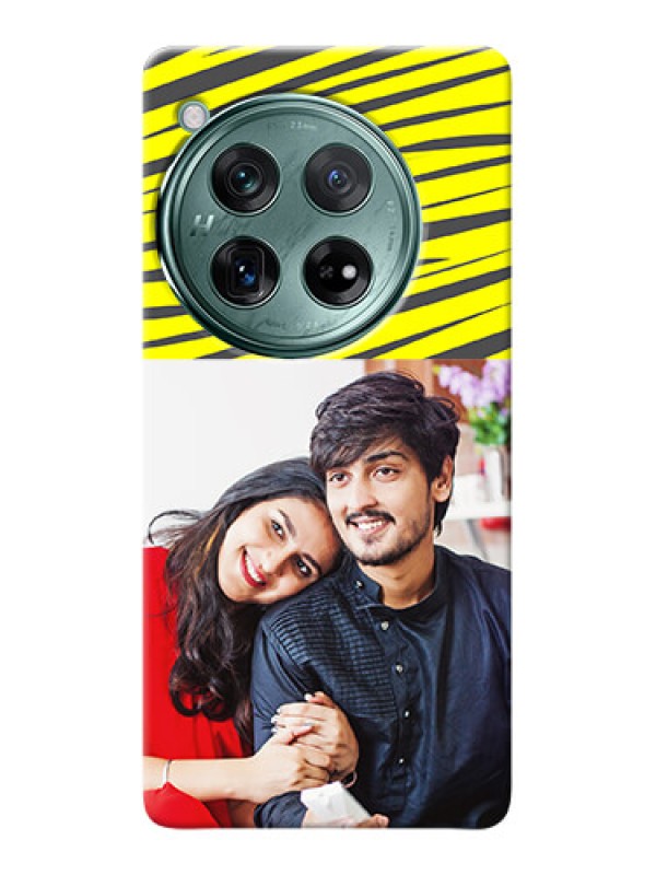 Custom OnePlus 12 5G Personalised mobile covers: Yellow Abstract Design