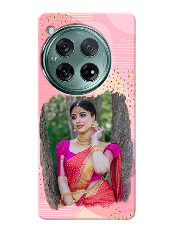 Custom OnePlus 12 5G Phone Covers for Girls: Gold Glitter Splash Design