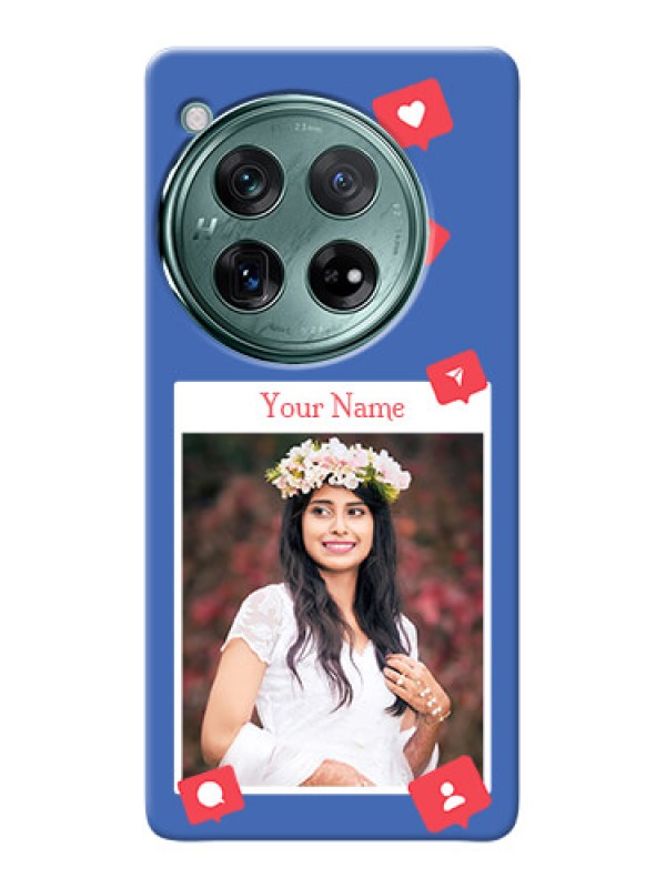 Custom OnePlus 12 5G Custom Phone Case with Like Share And Comment Design