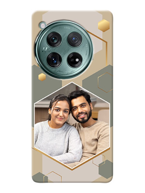 Custom OnePlus 12 5G Photo Printing on Case with Stylish Hexagon Pattern Design