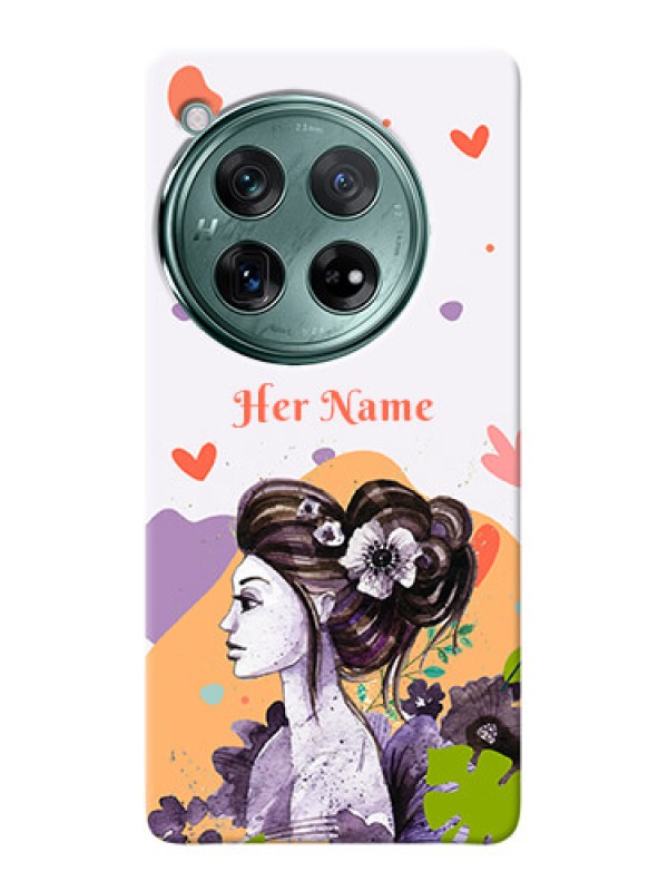 Custom OnePlus 12 5G Personalized Phone Case with Woman And Nature Design