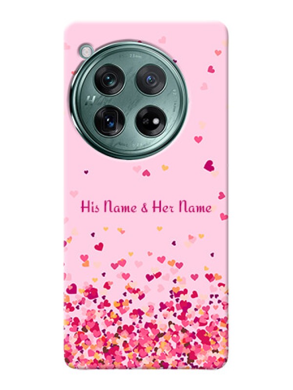 Custom OnePlus 12 5G Photo Printing on Case with Floating Hearts Design