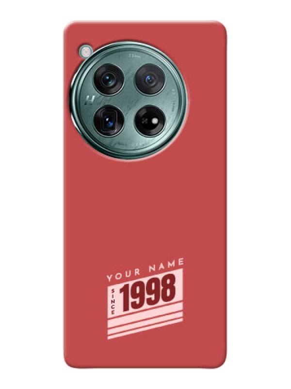 Custom OnePlus 12 5G Custom Phone Case with Red custom year of birth Design