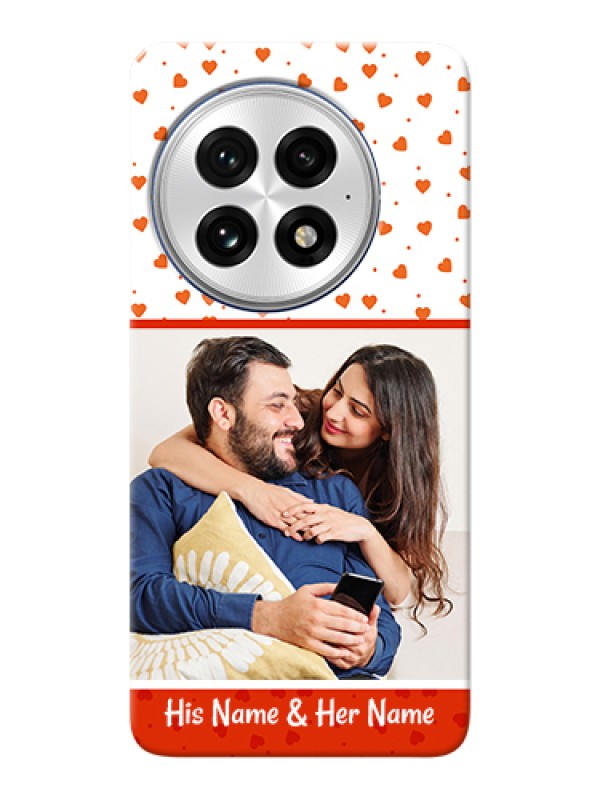 Custom OnePlus 13 5G Custom Hard Phone Case - Orange Love Symbol Design