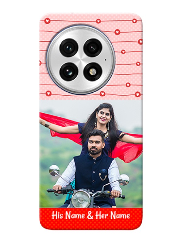 Custom OnePlus 13 5G Custom Hard Phone Case - Red Pattern Case Design