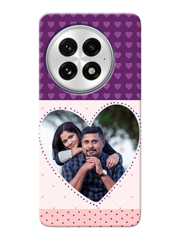 Custom OnePlus 13 5G Custom Hard Phone Case - Violet Love Dots Design