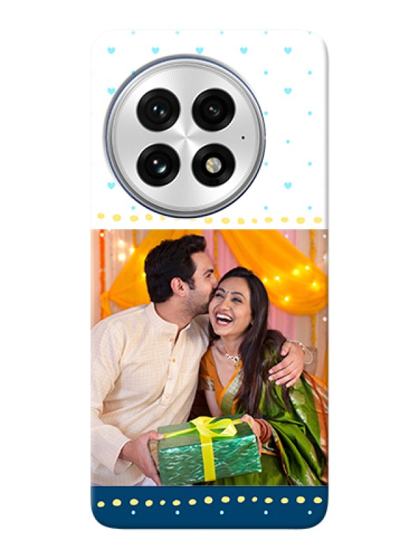 Custom OnePlus 13 5G Custom Hard Phone Case - White And Blue Abstract Design