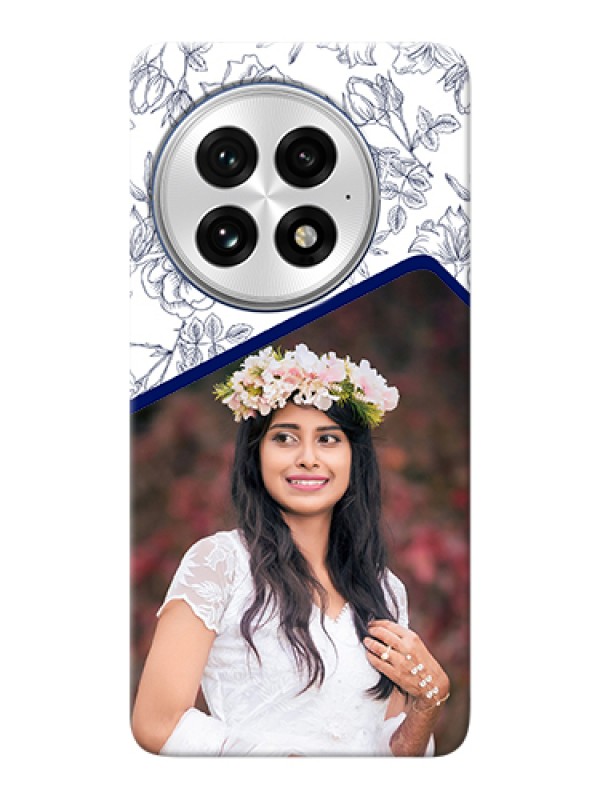 Custom OnePlus 13 5G Custom Hard Phone Case - Classy Floral Design