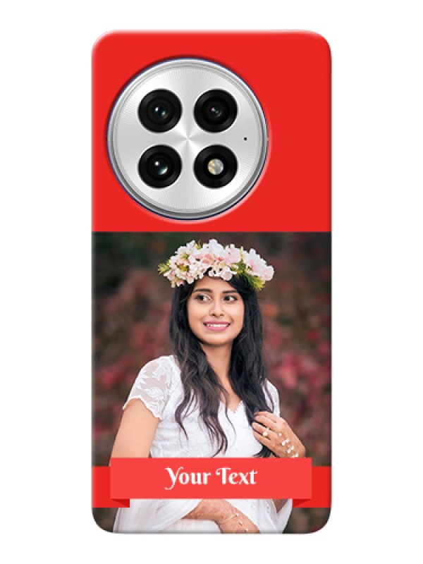 Custom OnePlus 13 5G Custom Hard Phone Case - Simple Red Color Design