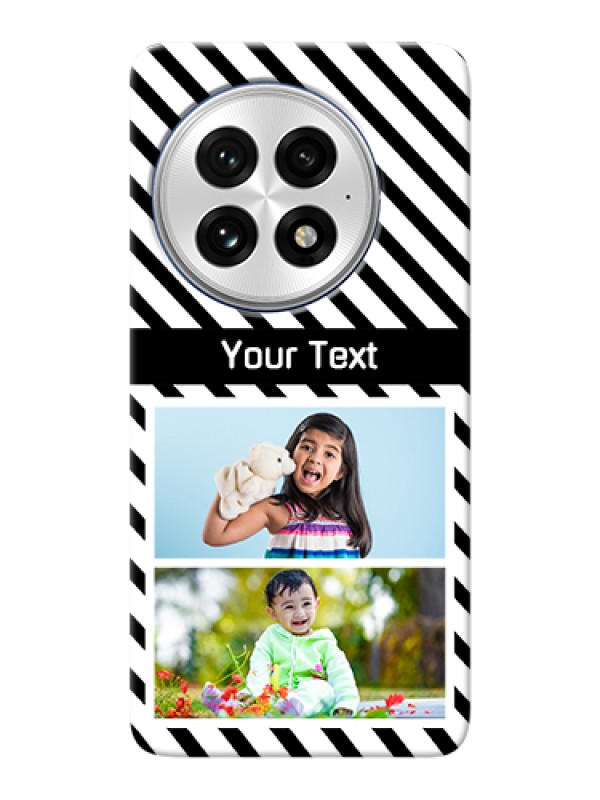 Custom OnePlus 13 5G Custom Hard Phone Case - Black And White Stripes Design