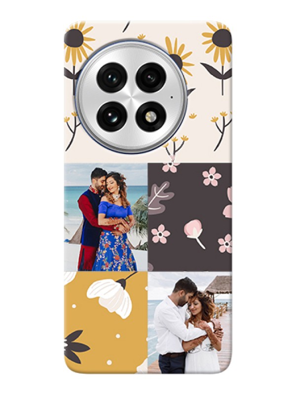 Custom OnePlus 13 5G Custom Hard Phone Case - 3 Images With Floral Design