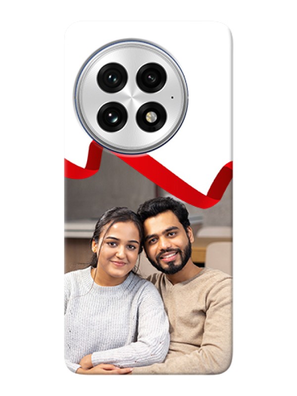 Custom OnePlus 13 5G Custom Hard Phone Case - Red Ribbon Frame Design