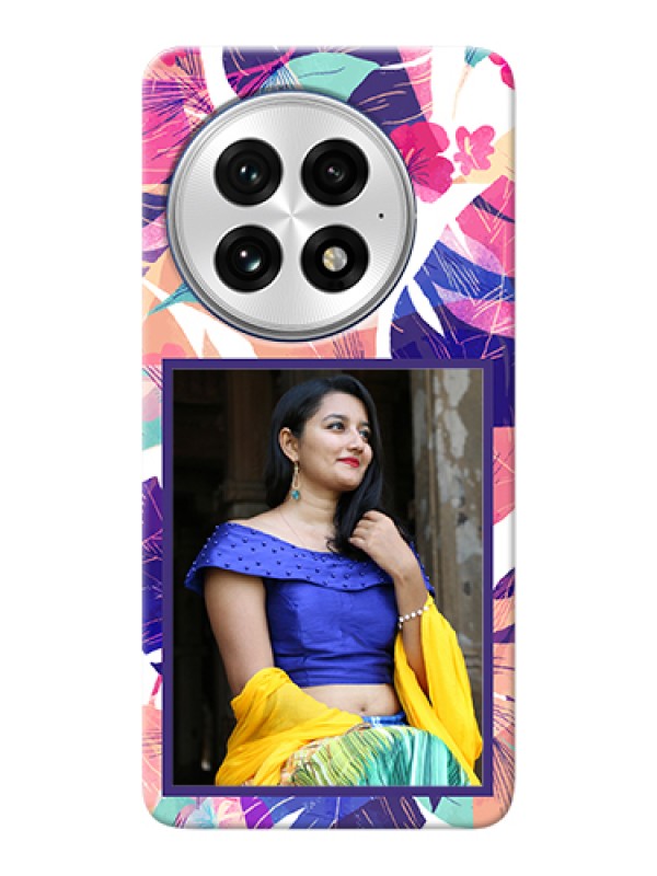 Custom OnePlus 13 5G Custom Hard Phone Case - Abstract Floral Design