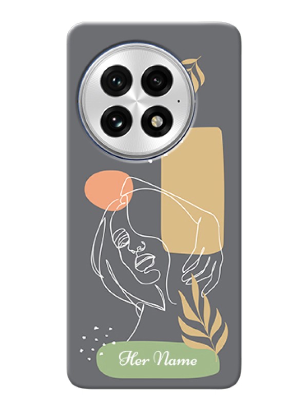 Custom OnePlus 13 5G Custom Hard Phone Case - Gazing Woman Line Art Design