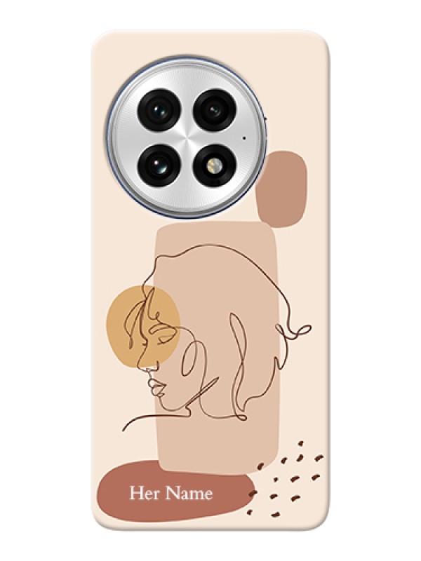 Custom OnePlus 13 5G Custom Hard Phone Case - Calm Woman Line Art Design