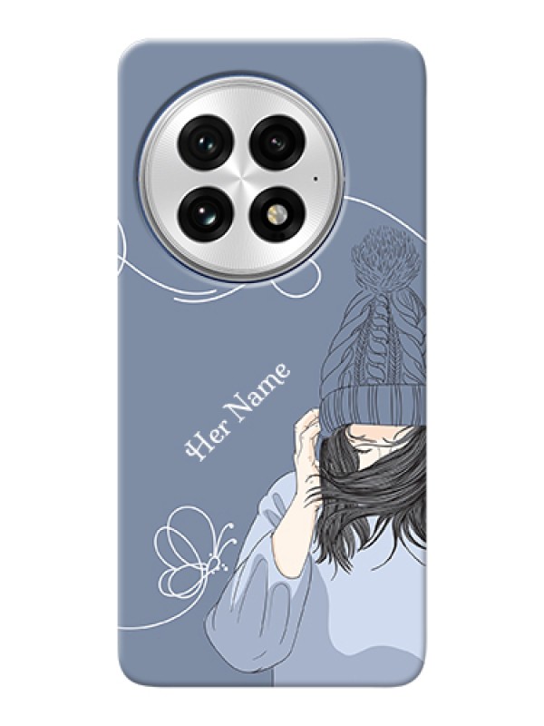 Custom OnePlus 13 5G Custom Hard Phone Case - Girl In Winter Outfit Design