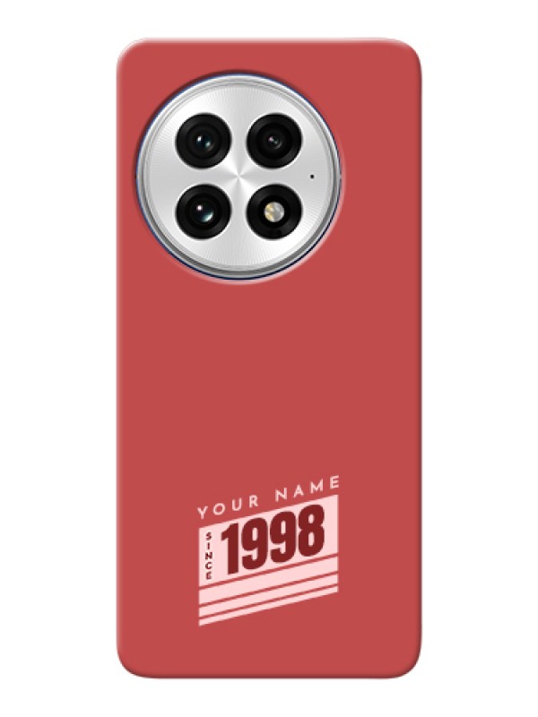 Custom OnePlus 13 5G Custom Hard Phone Case - Red Custom Year Of Birth Design