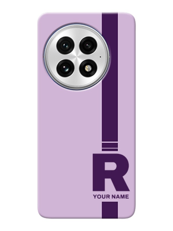 Custom OnePlus 13 5G Custom Hard Phone Case - Simple Dual Tone Stripe With Name Design