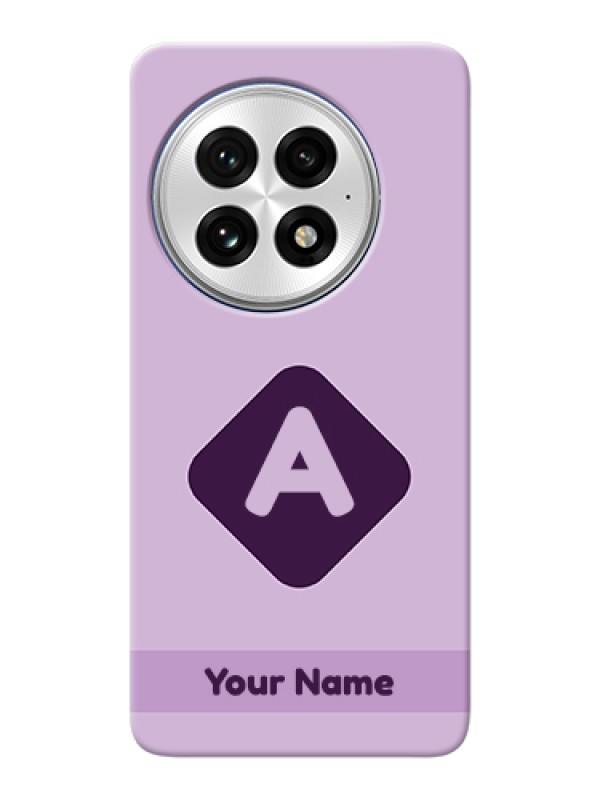 Custom OnePlus 13 5G Custom Hard Phone Case - Custom Letter In Curved Badge Design