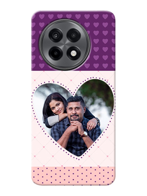 Custom OnePlus 13R 5G Custom Hard Phone Case - Violet Love Dots Design