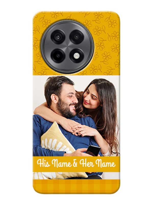 Custom OnePlus 13R 5G Custom Hard Phone Case - Yellow Floral Design