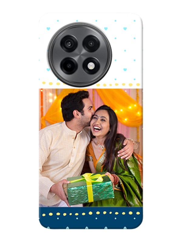 Custom OnePlus 13R 5G Custom Hard Phone Case - White And Blue Abstract Design