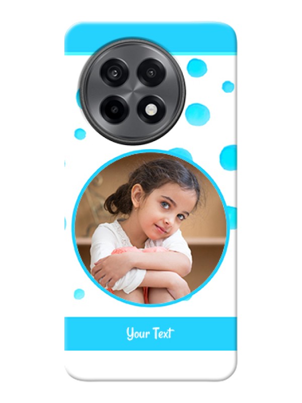 Custom OnePlus 13R 5G Custom Hard Phone Case - Blue Bubbles Pattern Design