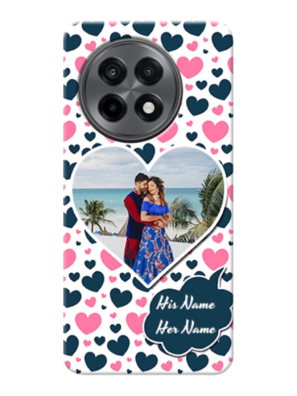 Custom OnePlus 13R 5G Custom Hard Phone Case - Pink & Blue Heart Design