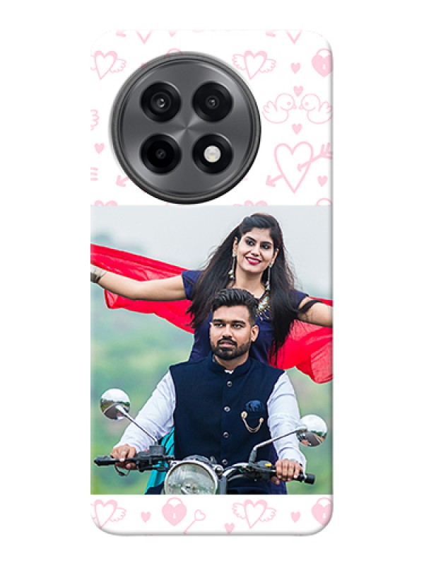 Custom OnePlus 13R 5G Custom Hard Phone Case - Pink Flying Heart Design