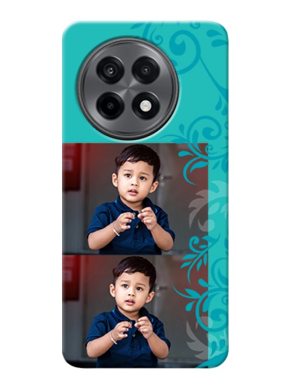 Custom OnePlus 13R 5G Custom Hard Phone Case - With Photo And Green Floral Design