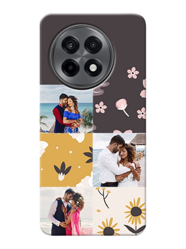 Custom OnePlus 13R 5G Custom Hard Phone Case - 3 Images With Floral Design